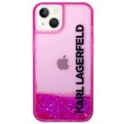 iPhone 14 Plus Karl Lagerfeld Liquid Glitter Elong tok rózsaszín (KLHCP14MLCKVF)