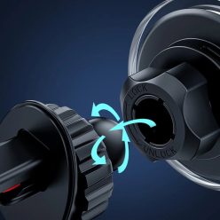   Joyroom autós tartó Qi vezeték nélküli indukciós töltéssel 15 W (MagSafe kompatibilis) szellőzőrácshoz ezüst (JR-ZS291)