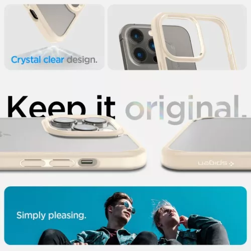 iPhone 14 Pro Max Spigen Ultra Hybrid tok homokszínű (ACS04819)