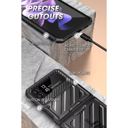 Samsung Galaxy Z Flip 4 Fekete Supcase Unicorn Beetle Pro tok