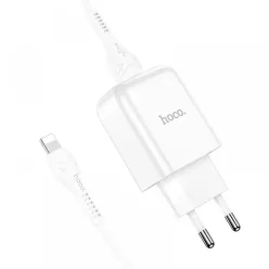   HOCO N2 Vigor hálózati töltő adapter + USB - Lightning kábel 2A fehér