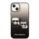 iPhone 14 Karl Lagerfeld Gradient Karl és Choupette tok fekete (KLHCP14STGKCK)