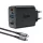 Acefast 2 az 1-ben hálózati töltő adapter GaN 65W USB Type C / USB, HDMI adapter 4K@60Hz + USB Type C kábel 1.8m, fekete (A17)