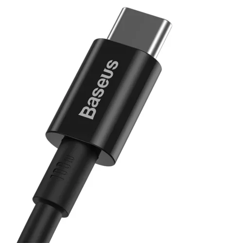 Baseus Superior USB Type-C - USB Type-C kábel Quick Charge / Power Delivery / FCP 100W 5A 20V 1m fekete (CATYS-B01)