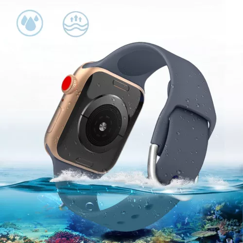 Apple Watch 4/5/6/7/8/SE (38/40/41mm) Silicone APS óraszíj menta