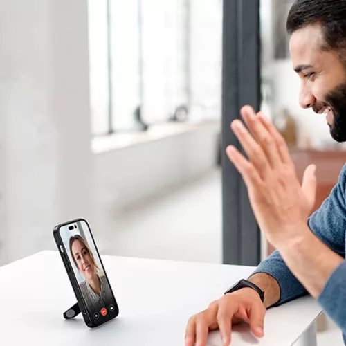 iPhone 14 Pro Max Ugreen Kickstand Protective Hard tok gél kerettel fekete