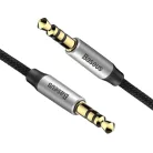 Baseus Yiven M30 sztereó AUX audiokábel 3.5mm mini jack 1.5m ezüst-fekete (CAM30-CS1)