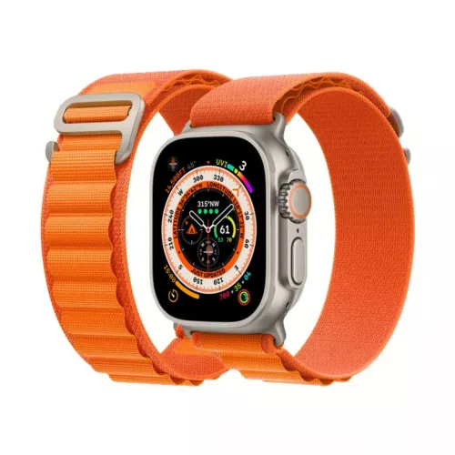 Apple Watch (38/40/41mm) alpesi pánt, óraszíj narancssárga Alphajack