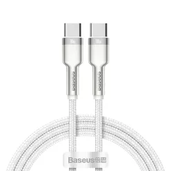   Baseus Cafule Metal Data USB Type C - USB Type C kábel PD 100 W 1 m fehér
