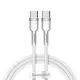 Baseus Cafule Metal Data USB Type C - USB Type C kábel PD 100 W 1 m fehér