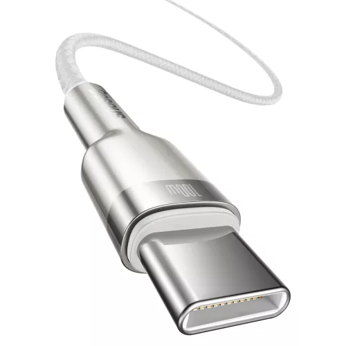 Baseus Cafule Metal Data USB Type C - USB Type C kábel PD 100 W 1 m fehér