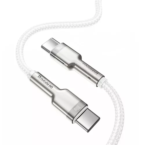 Baseus Cafule Metal Data USB Type C - USB Type C kábel PD 100 W 1 m fehér