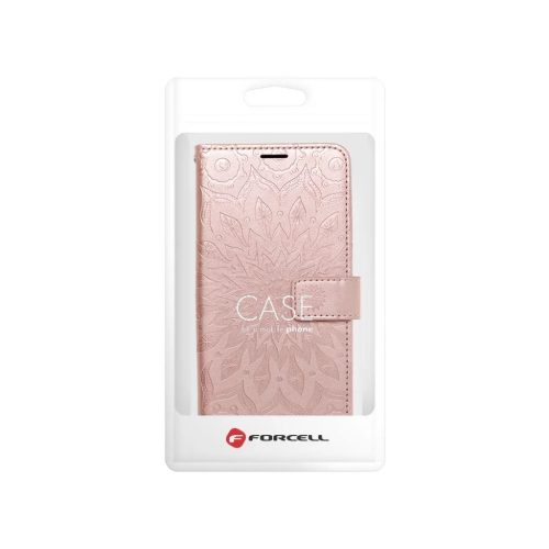 iPhone 14 Forcell MEZZO mandala mintás fliptok rose gold