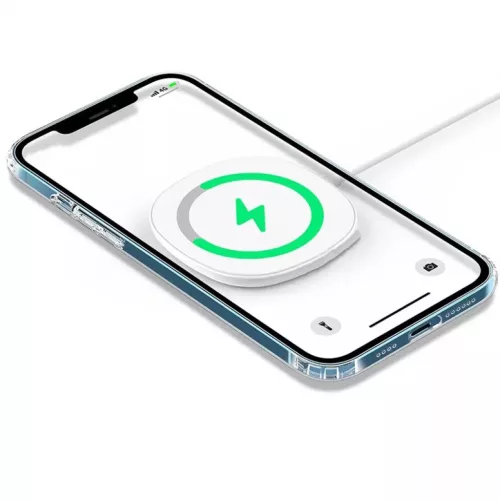 iPhone 14 Pro Max MagSafe-kompatibilis átlátszó virágmintás tok Alphajack (A)