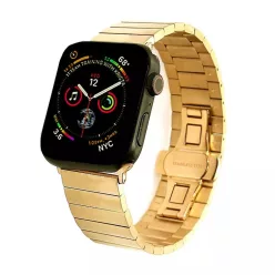 Apple Watch (38/40/41mm) fém óraszíj arany Alphajack