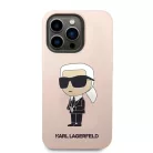 iPhone 14 Pro Max Karl Lagerfeld KLHCP14XSNIKBCP Liquid Silicone Ikonik NFT tok rózsaszín