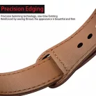 Apple Watch 4/5/6/7/8/SE (38/40/41mm) PU bőr óraszíj világosbarna Alphajack