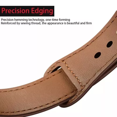 Apple Watch 4/5/6/7/8/SE (38/40/41mm) PU bőr óraszíj világosbarna Alphajack