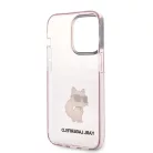 iPhone 14 Pro Karl Lagerfeld KLHCP14LHNCHTCP IML Choupette NFT tok rózsaszín