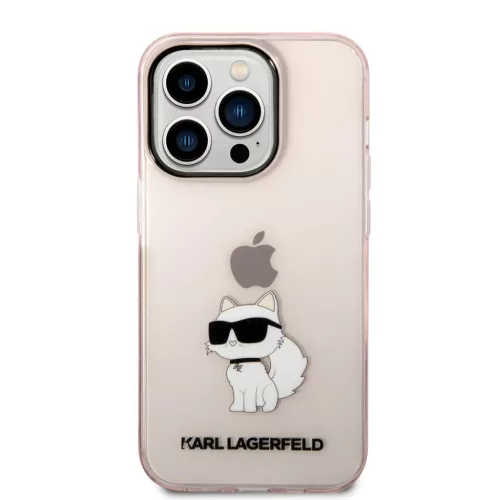 iPhone 14 Pro Karl Lagerfeld KLHCP14LHNCHTCP IML Choupette NFT tok rózsaszín