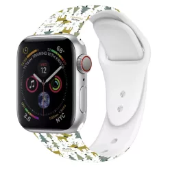   Apple Watch 4/5/6/7/8/9/SE (38/40/41mm) karácsonyi mintás óraszíj Alphajack (XMAS-9)