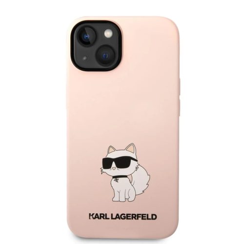 iPhone 14 Plus Karl Lagerfeld KLHCP14MSNCHBCP Liquid Silicone Choupette NFT tok rózsaszín