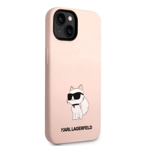 iPhone 14 Plus Karl Lagerfeld KLHCP14MSNCHBCP Liquid Silicone Choupette NFT tok rózsaszín