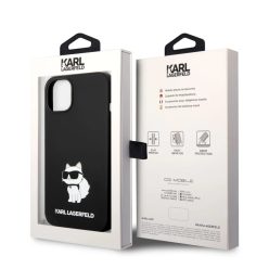  iPhone 14 Plus Karl Lagerfeld KLHCP14MSNCHBCK Liquid Silicone Choupette NFT tok fekete