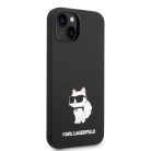 iPhone 14 Plus Karl Lagerfeld KLHCP14MSNCHBCK Liquid Silicone Choupette NFT tok fekete