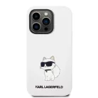 iPhone 14 Pro Max Karl Lagerfeld KLHCP14XSNCHBCH Liquid Silicone Choupette NFT tok fehér