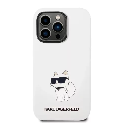 iPhone 14 Pro Max Karl Lagerfeld KLHCP14XSNCHBCH Liquid Silicone Choupette NFT tok fehér