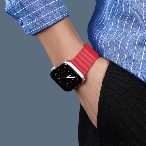 Apple Watch Ultra (49mm) Dux Ducis mágneses óraszíj piros