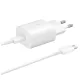 Samsung 25W hálózati töltő adapter EP-TA800EWE + EP-DA705BWE USB-C/USB-C kábel fehér