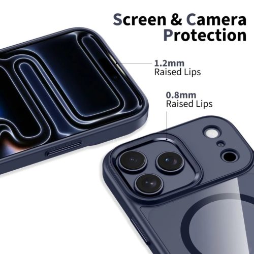 iPhone 17 Pro Max Tech-Protect Magmat Magsafe tok Deep Blue/átlátszó