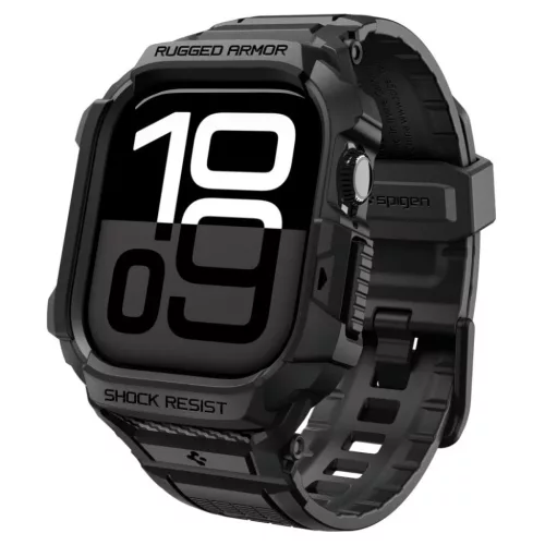 Apple Watch 10 / 11 42mm Spigen Rugged Armor "Pro" V2 matt fekete tok