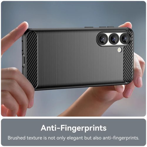 Samsung Galaxy S26 Fekete Techsuit Carbon Silicone tok