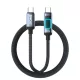 BWOO X324CC fonott gyors töltőkábel fénykijelzővel PD 60W USB-C - USB-C