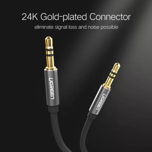Ugreen AV119 3.5mm-es AUX jack kábel 1.5m (fekete)