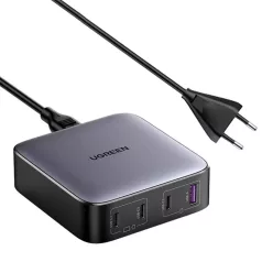   Ugreen CD328 Nexode hálózati töltő adapter, 3x USB-C, USB-A, GaN, 100W (fekete)
