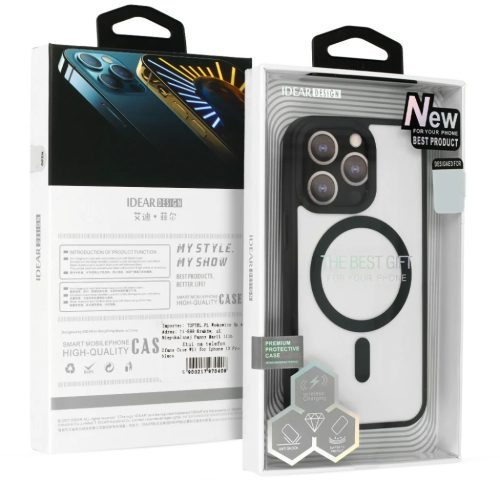 iPhone 14 Plus Idear W18 MagSafe kompatibilis tok fekete