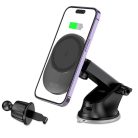 Tech-Protect Műszerfalra és Szellőzőre Szerelhető Vezeték Nélküli MagSafe-es Autós Töltő 15W fekete