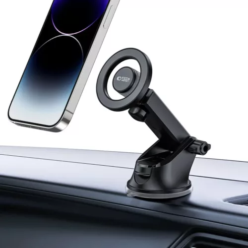 Tech-Protect N51 Műszerfalra és Szellőzőre Szerelhető MagSafe-es Autós Tartó fekete