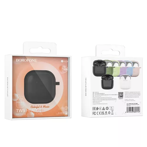 Borofone BW29 Charm TWS Bluetooth fülhallgató fekete