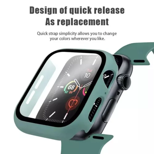 Apple Watch 41mm szilikon óraszíj és tok sötétkék