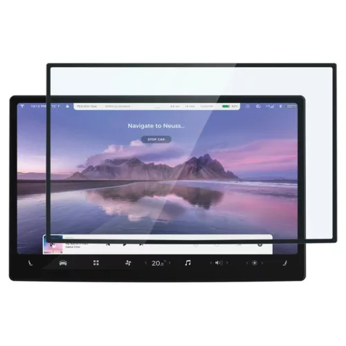 Tesla Model X 2022/ Model S 2021 Spigen Glas.TR EZ Fit kijelzővédő üvegfólia + felhelyezőkeret