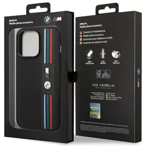 iPhone 14 Pro Max BMW BMHCP14X22PPMK Tricolor M tok fekete