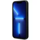 iPhone 14 Pro Max BMW BMHMP14X22RFGK Fekete bőr gyémánt mintás MagSafe kompatibilis tok