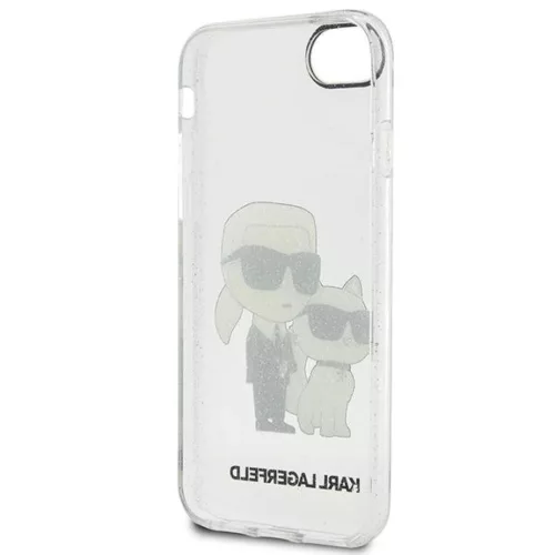 iPhone 7/8/SE 2020/SE 2022 Karl Lagerfeld KLHCI8HNKCTGT Glitter Karl és Choupette tok átlátszó