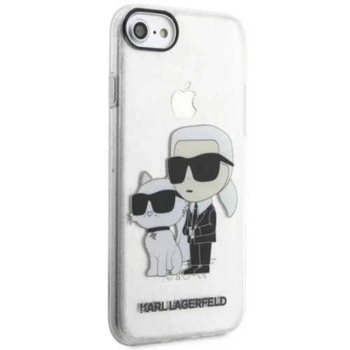 iPhone 7/8/SE 2020/SE 2022 Karl Lagerfeld KLHCI8HNKCTGT Glitter Karl és Choupette tok átlátszó