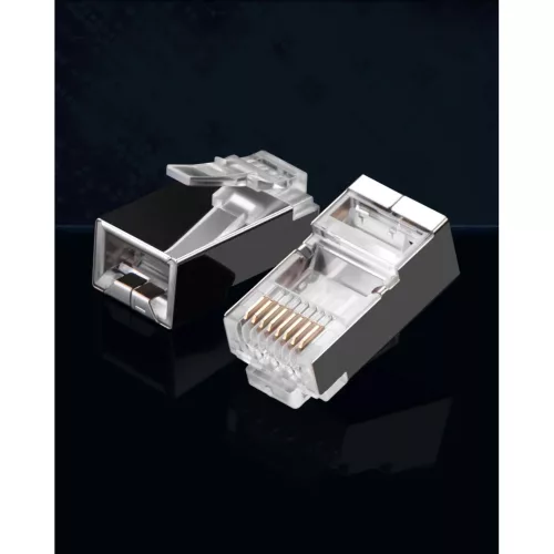 Ugreen RJ45 Ethernet fém csatlakozó, 8P / 8C, Cat.6, UTP (10db)